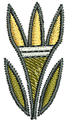 Embroidery Design: Southwestern flower 2<br> 0.64w X 1.24h | Embroidery Legacy Embroidery Design: Southwestern flower 2<br> 0.64w X 1.24h