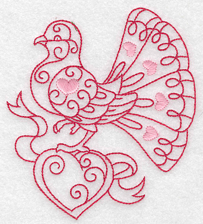 Embroidery Design: Love bird 5 large<br> 4.91w X 4.96h