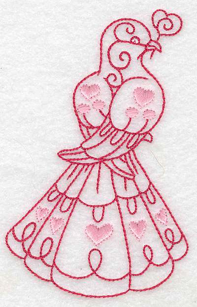 Embroidery Design: Love bird 7 large<br> 3.15w X 4.96h