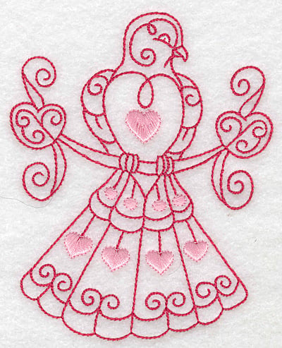 Embroidery Design: Love bird 8 large<br> 3.95w X 4.96h