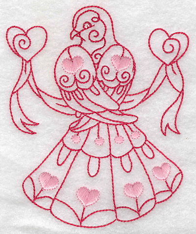 Embroidery Design: Love bird 9 large<br> 4.09w X 4.97h