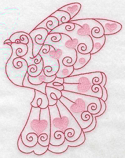 Embroidery Design: Love bird 1 jumbo<br> 5.41w X 6.97h