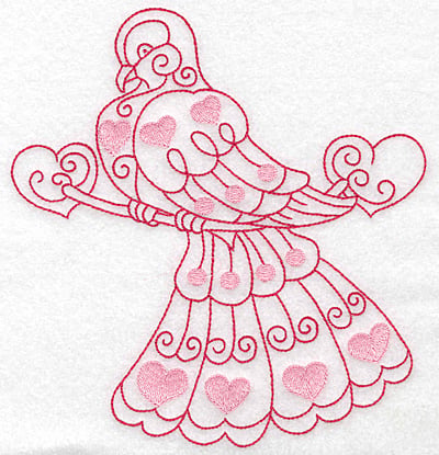 Embroidery Design: Love bird 4 jumbo<br> 6.51w X 6.99h
