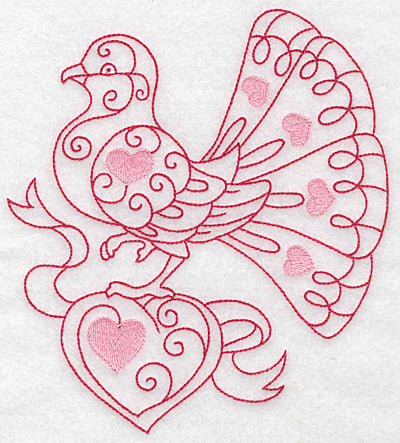 Embroidery Design: Love bird 6 jumbo<br> 6.25w X 6.99h