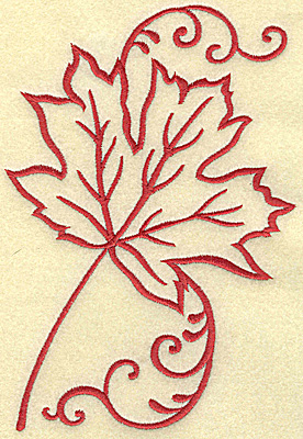 Embroidery Design: Maple leaf large<br> 4.75w X 6.97h