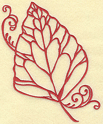 Embroidery Design: Leaf large<br> 5.75w X 6.96h