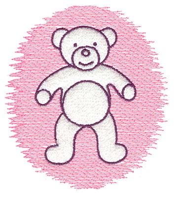 Embroidery Design: Teddy bear trapunto large<br> 4.51w X 4.98h