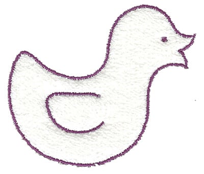 Embroidery Design: Ducky outline large<br> 3.48w X 3.02h