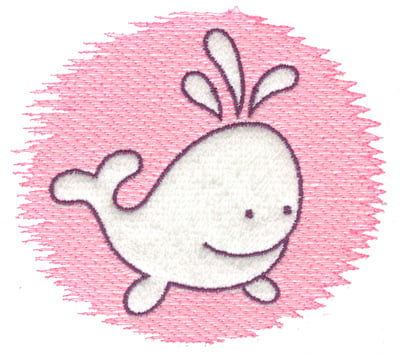 Embroidery Design: Trapunto whale large<br> 4.98w X 4.35h