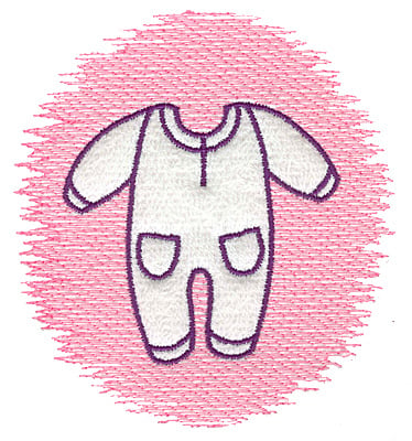 Embroidery Design: Trapunto infant sleeper large<br> 4.70w X 4.99h