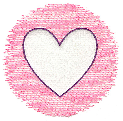 Embroidery Design: Trapunto heart large<br> 4.98w X 4.74h