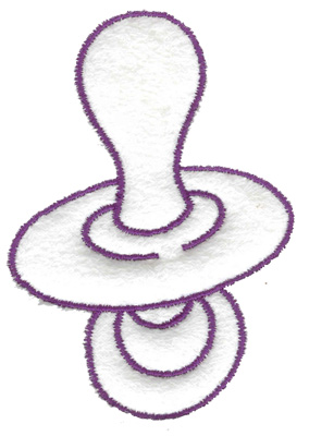 Embroidery Design: Pacifier outline large<br> 2.72w X 3.85h
