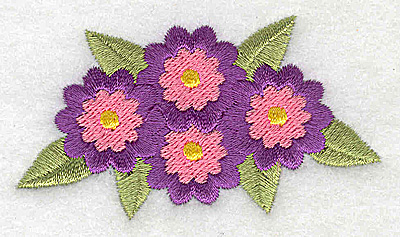 Embroidery Design: Flowers<br> 3.01w X 1.63h