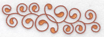 Embroidery Design: Horizontal swirls large<br> 4.98w X 1.50h