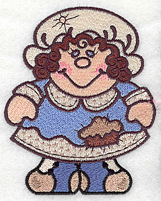 Embroidery Design: Pilgrim wife large<br> 3.62w X 4.56h