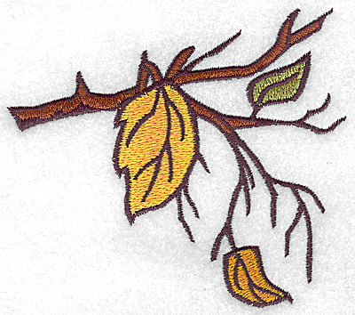 Embroidery Design: Branch with leaves large<br> 4.57w X 4.03h