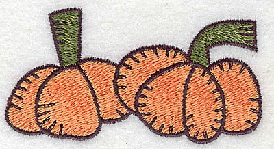 Embroidery Design: Pumpkin duo<br> 3.67w X 1.89h