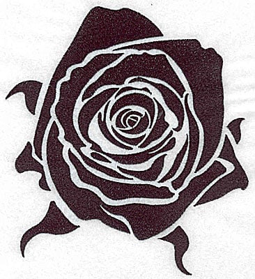 Embroidery Design: Tribal Motif Rose large<br> 6.15w X 6.93h | Embroidery Legacy Embroidery Design: Tribal Motif Rose large<br> 6.15w X 6.93h