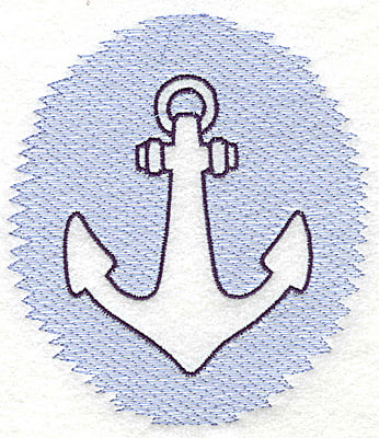 Embroidery Design: Anchor Trapunto large<br> 4.46w X 4.99h