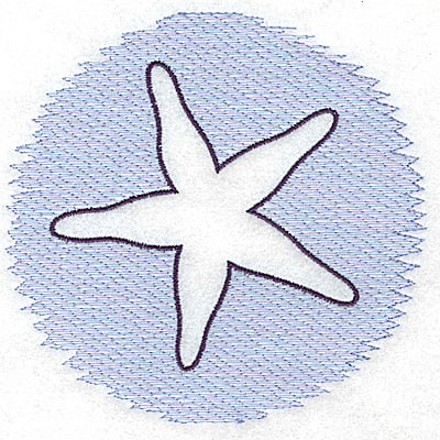 Embroidery Design: Starfish Trapunto large<br> 4.94w X 4.79h