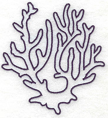 Embroidery Design: Coral outline large<br> 3.90w X 4.19h
