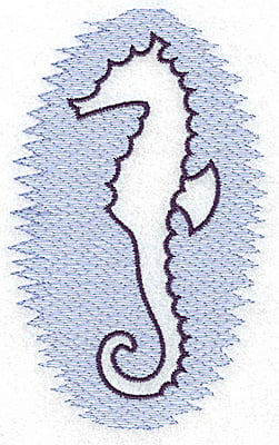Embroidery Design: Sea horse Trapunto large <br> 3.07w X 4.97h