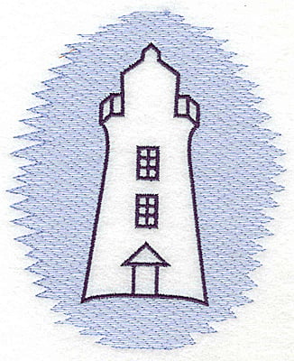 Embroidery Design: Lighthouse Trapunto large<br> 4.19w X 4.98h