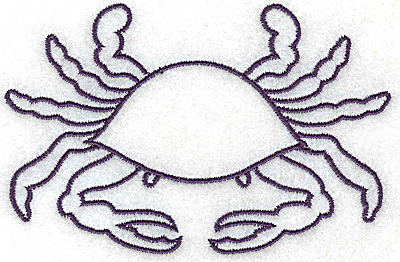 Embroidery Design: Crab outline large<br> 4.37w X 2.87h