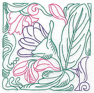 Embroidery Design: Tropical Flower D large<br> 4.96w X 4.96h | Embroidery Legacy Embroidery Design: Tropical Flower D large<br> 4.96w X 4.96h