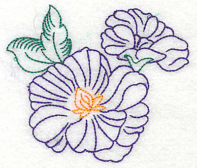 Embroidery Design: Tropical Flower C<br> 3.86w X 3.31h | Embroidery Legacy Embroidery Design: Tropical Flower C<br> 3.86w X 3.31h