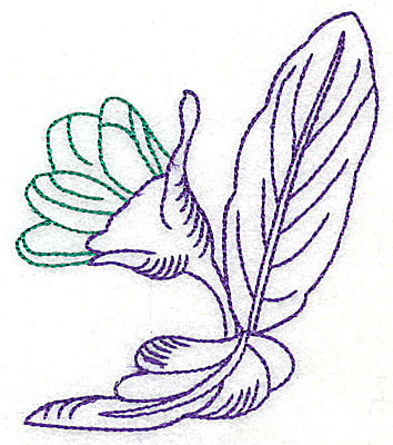 Embroidery Design: Tropical Flower D<br> 3.19w X 3.83h | Embroidery Legacy Embroidery Design: Tropical Flower D<br> 3.19w X 3.83h