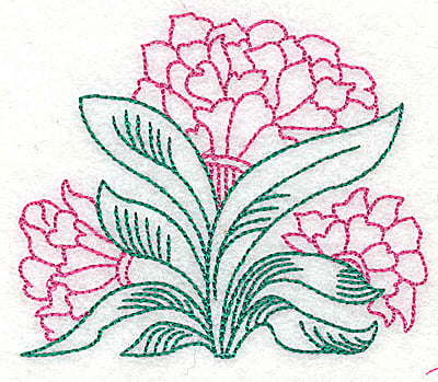 Embroidery Design: Tropical Flower G<br> 3.76w X 3.18h | Embroidery Legacy Embroidery Design: Tropical Flower G<br> 3.76w X 3.18h