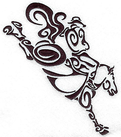 Embroidery Design: Rodeo horse and rider 3 large<br> 6.15w X 7.02h