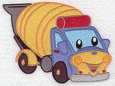 Embroidery Design: Cement truck large<br> 4.98w X 3.77h