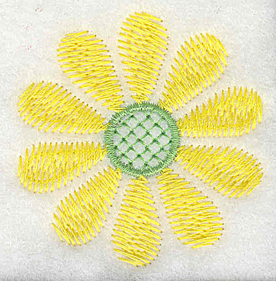 Embroidery Design: Yellow flower<br> 2.18w X 2.25h
