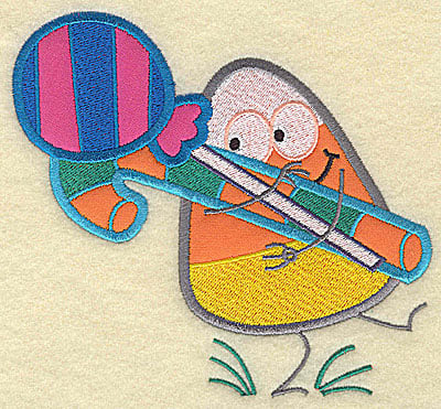 Embroidery Design: Candy Corn applique with candy large<br> 7.94w X 7.38h