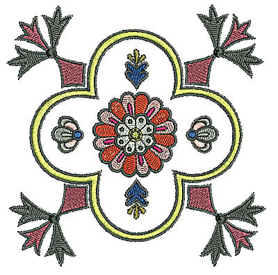 Embroidery Design: Tudor design 1<br> 4.96w X 4.99h