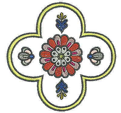 Embroidery Design: Tudor design 2<br> 4.08w X 4.06h