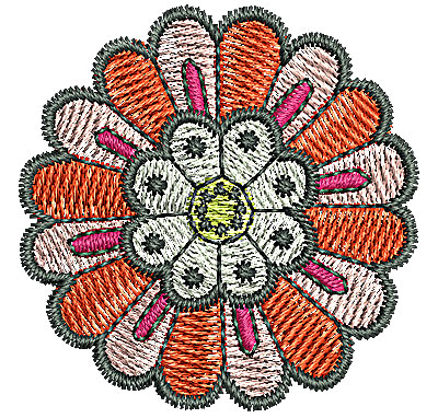 Embroidery Design: Tudor flower<br> 1.61w X 1.63h