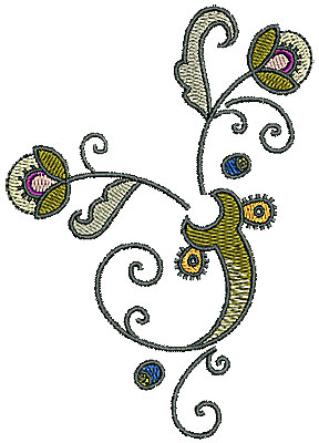 Embroidery Design: Tudor flower design 4<br> 3.11w X 4.40h | Embroidery Legacy Embroidery Design: Tudor flower design 4<br> 3.11w X 4.40h