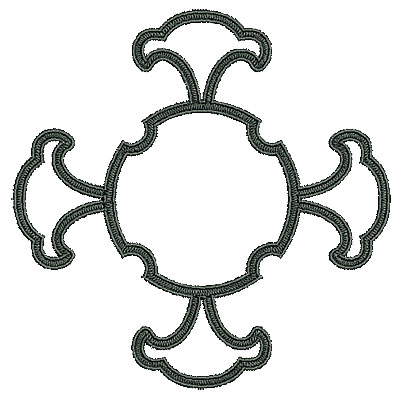 Embroidery Design: Tudor design 8<br> 4.96w X 4.96h