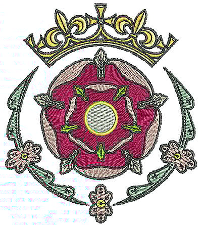 Embroidery Design: Tudor flower design 11<br> 4.72w X 5.40h