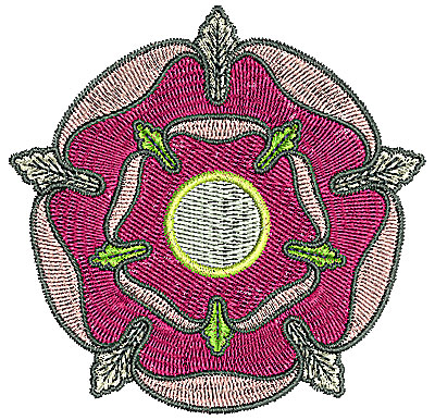 Embroidery Design: Tudor flower design 12<br> 3.32w X 3.25h