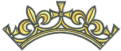 Embroidery Design: Tudor crown<br> 3.82w X 1.58h