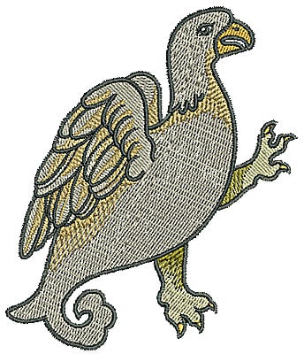 Embroidery Design: Tudor bird<br> 3.74w X 4.35h