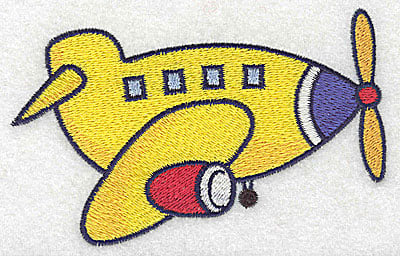 Embroidery Design: Airplane large<br> 4.94w X 3.09h