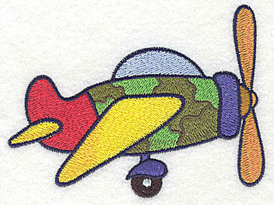 Embroidery Design: War plane large<br> 4.60w X 3.43h