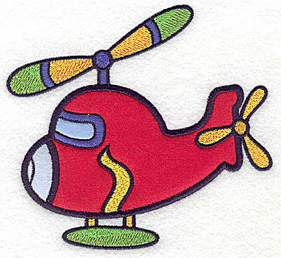 Embroidery Design: Helicopter three appliques<br> 5.32w X 4.92h