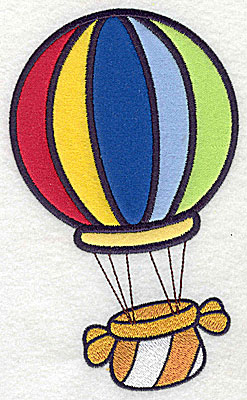 Embroidery Design: Hot air balloon six appliques<br> 6.93w X 4.18h