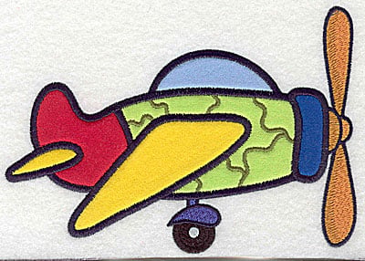 Embroidery Design: War plane five appliques<br> 6.88w X 4.92h